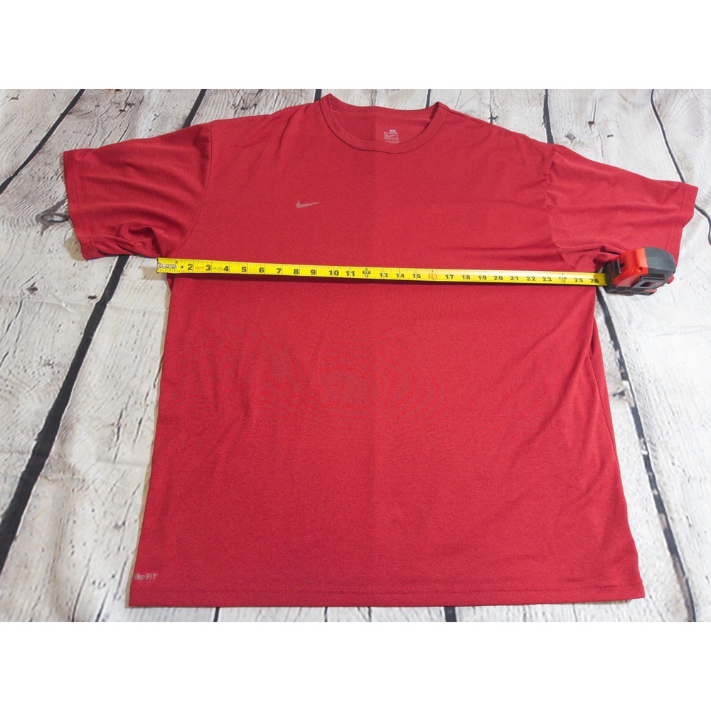 Nike T-Shirt Mens XXL Red Nike Fit Short Sleeve Performance Athletic Swoosh - Picture 5 of 6